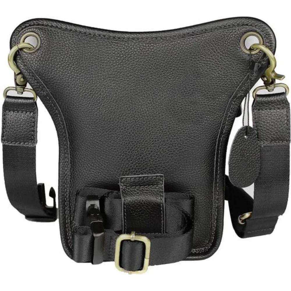 Genuine Leather hip bag Thigh Drop Leg Bag Waist fanny Pack for Men and Women